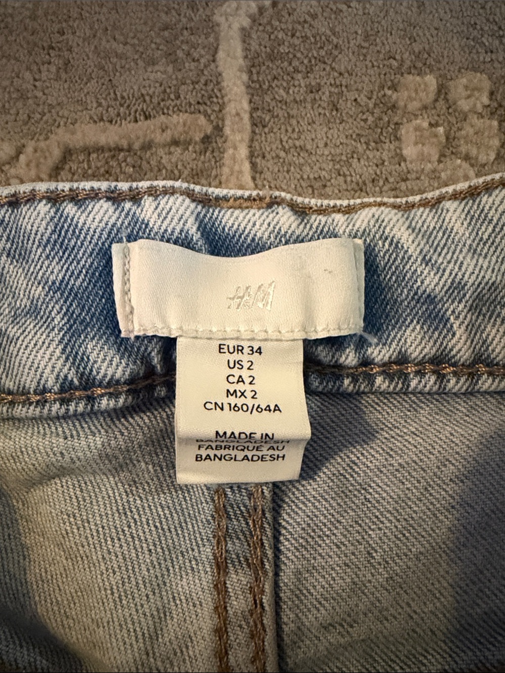 H&M Light Blue Wide-Leg Jeans -High Waisted - Picture 3 of 3